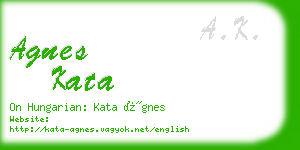 agnes kata business card